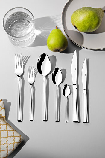Nehir Milano Simple 12 Person 89 Piece Boxed Cutlery Set