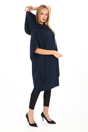 sportiness Knitwear Hooded Poncho