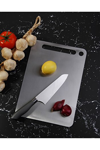 Cooker Luxury 34X24 cm Stainless Steel Silicone Cutting Board
