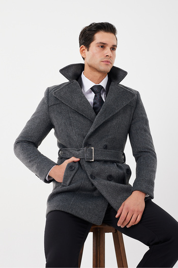 ACTUAL Men's Anthracite Cashew Coat - 6047-05