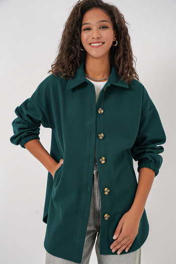 Bigdart 0674 Μοντέλο Y. Emerald Pocket Oversize πουκάμισο