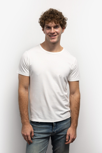 GIESTO White Basic Slim Fit T-Shirt