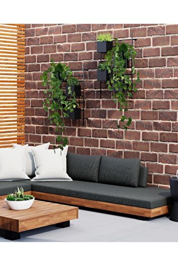 Nettenevime Yapay Çiçek Saksıda Sarkan Sarmaşık 9dal Hedera 80cm Yapay Sarmaşık Yeşil