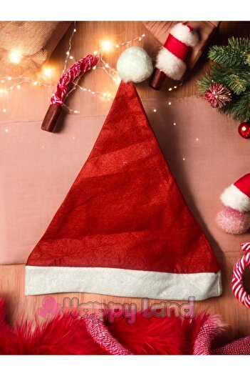 Happyland New Year's Fiber Adult Santa Hat - 1 Piece New Year's Accessory