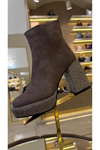 DUYGUSHOESBAG Hakiki Deri Kadın Platform Topuk Bot
