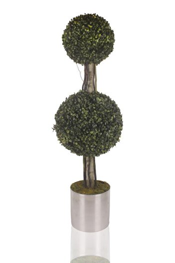 Nettenevime Yapay Ağaç Şimşir Top Büyük Ve Orta Top 2li Model 120x35cm