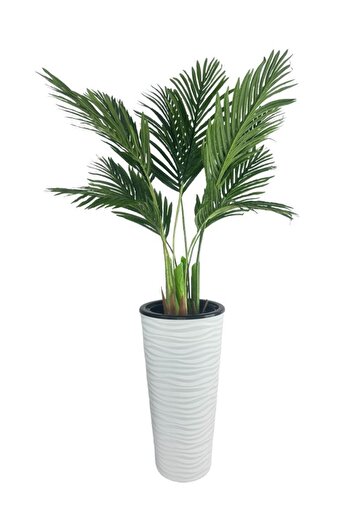 Nettenevime Τεχνητό Areka Palm Tree White Beach Τεχνητό δέντρο σε βάζο 150cm 10 Φύλλα