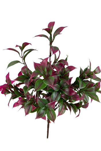 Nettenevime Artificial Flower Burgundy Green Lemon Leaf Bunch Boxwood Bunch Garnish Aradal Decorative Artificial Plant
