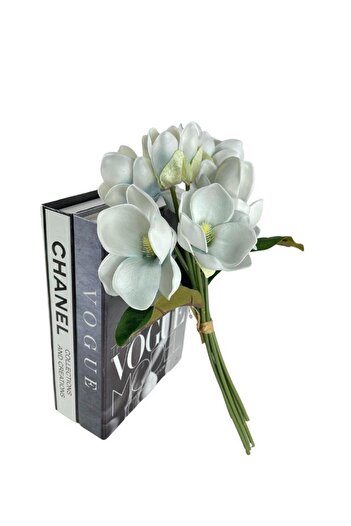 Nettenevime Τεχνητό Λουλούδι Magnolia Letex Eva Magnolia 33cm Πούδρα Ασθενές Μπλε