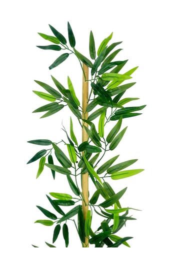 Nettenevime 5li Set Yapay Bambu Sopası 12 Yapraklı 110cm Yapay Çiçek Bambu Duvarı Separatör Çiçeği Yapay Çiçek