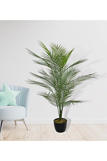 Nettenevime Yapay Ağaç Areka Ağacı Palmiye Ağacı Salon Bitkisi Yapay Areka 130 Cm 20 Yaprak
