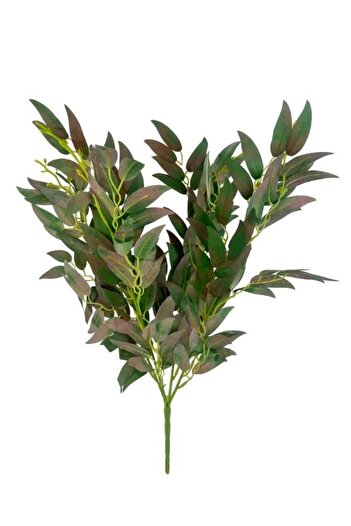 Nettenevime Yapay Çiçek Zeytin Yaprağı Demeti 4 Dallı 50cm Kahve Yeşil