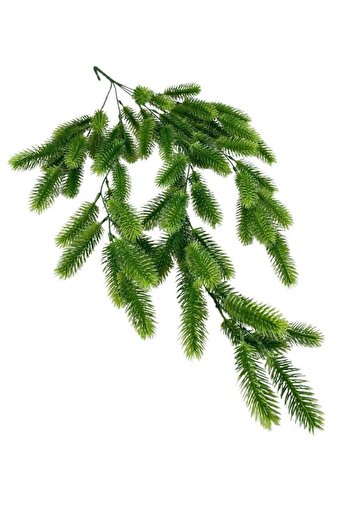 Nettenevime Yapay Çiçek Sarkan Çiçek Yeşil Çam Iğneli Ponpon Yapay Sarmaşık 70*30cm Uv Katkılı Güneşe Dayanıklı