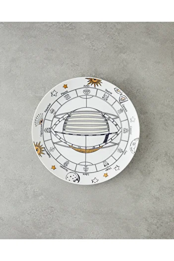 English Home Talisman Spirit New 27 cm Black-White-Gold Bonnet China Platter