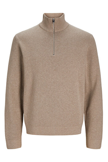 Jack & Jones Men's Sweater - Premium Jprccmılano, 100% Cotton, Relaxed Fit, Stand Collar Pullover 12259664