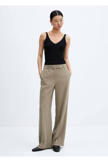 MANGO Woman V-neck knit blouse