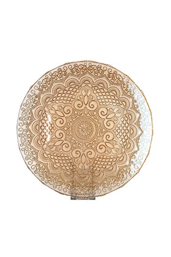 Byblos Glass serving dish for sweets, chocolate, and fruits, multi-use, size 32cm, depth 3 cm