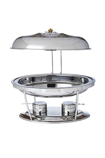 ALSAIF Buffet Plate And Heater For Eating And Keeping It Cot With Two Wax Bases For Heat