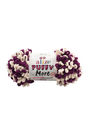 Alize Puffy More Hand Knitting Yarn - 2 τεμάχια (150 γραμμάρια το καθένα) 6537
