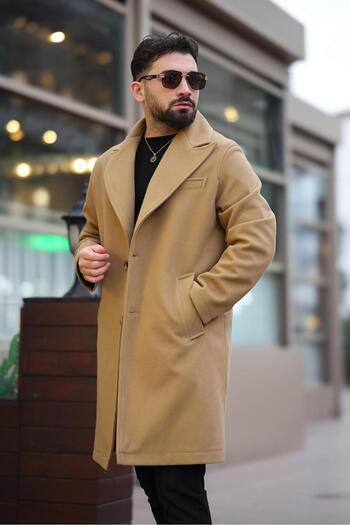 MODAEMAS Men's Long Spoon Coat