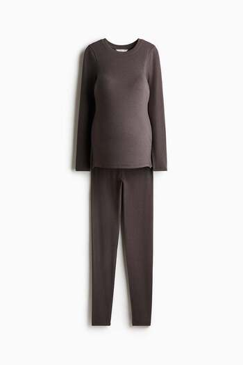 H&M MAMA 2-piece ribbed set