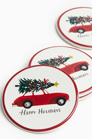 H&M 4-pack porcelain coasters