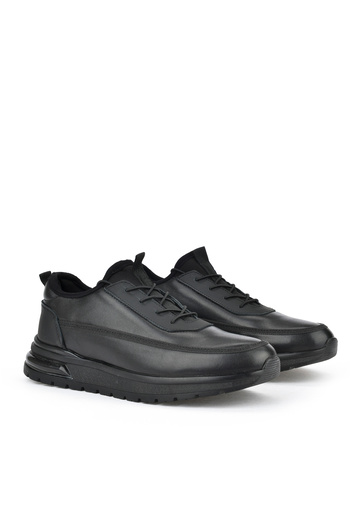 Ziya Genuine Leather Black Men's Sneakers - 1431024 Z5404