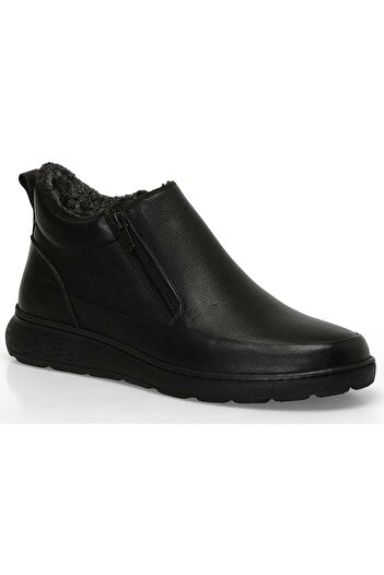 Polaris 5 Point 107533 Genuine Leather Orthopedic Sole Men's Boots Black