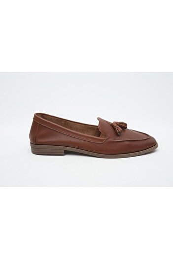 LA PASSION Tasseled Genuine Leather Brown Loafer