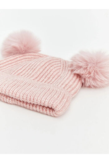 LC Waikiki LCW baby Pembe Ponponlu Kız Bebek Bere