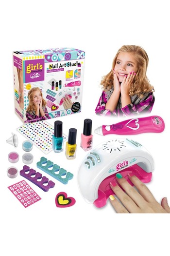 Taimi Sparkling Nail Set for Girls, Includes Stickers, Glitter Polish, Playhouse Toys & Games