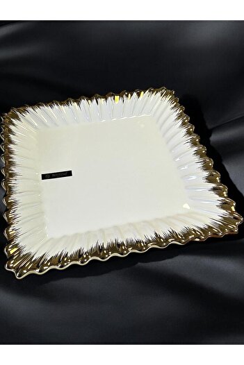 ROY KING Royking Line Gold Square Presentation Plate 27 cm