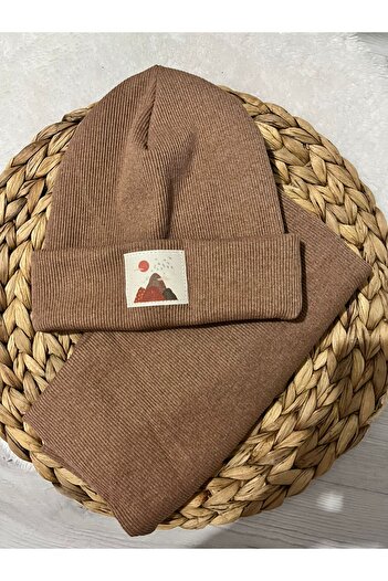 afralya home 100% Cotton Ribbon Labeled Baby and Kids Personality Beanie Set