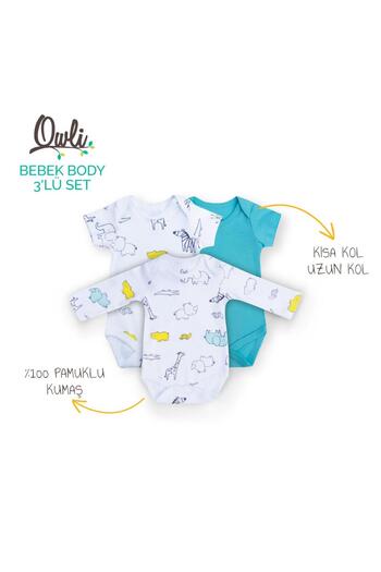 Owli Baby Body Long Sleeve Zoo Zoo