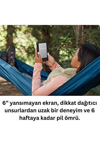 Amazon Kindle Basic (2024) 11.Nesil 16 GB E Kitap Okuyucu 6” Reklamsız Siyah