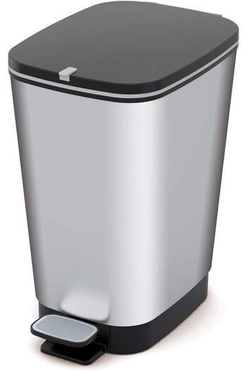 Keter Chic Bin S - Steel 10L with Removable Inner Bucket and Foot Pedal