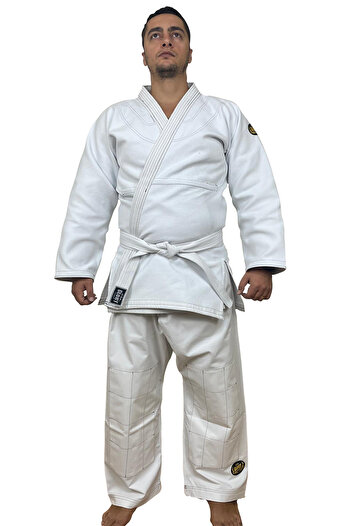 TOP GLORY White Gray Stitched Jiu Jitsu Kimono - Bjj Gi Ju Jitsu Dress