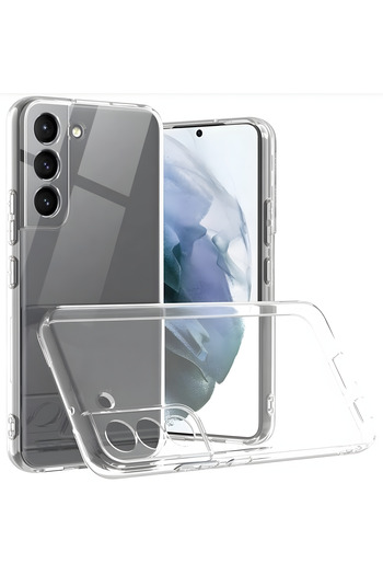 Fibaks Samsung Galaxy S21 Fe Compatible Case with Camera Protection Colorless Transparent Flexible Super Silicone Cover