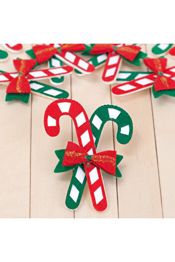 Bimotif 1 Piece Felt Ornament and Cane Candy Set