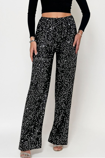 Trend Alaçatı Stili Women's Silver High Waist Sequin Sequin Palazzo Pants Alc-X13292
