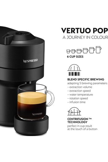 Nespresso Vertuo Pop Black Coffee Machine - GDV2-GB-BK-NE