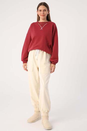 ALLDAY Light Beige01-Sweatpants with Large Pocket Detail