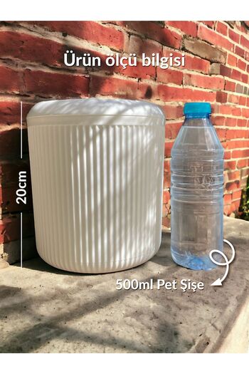 Kavi Entegre Plastik Mini 4L Countertop Click Lid Trash Can, Provides Stylish and Practical Use.
