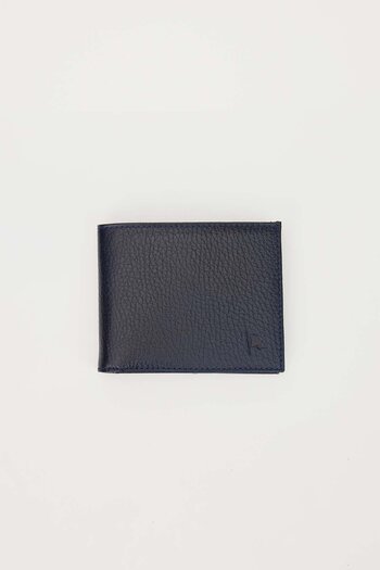 Tudors Genuine Leather Men's Navy Blue Wallet