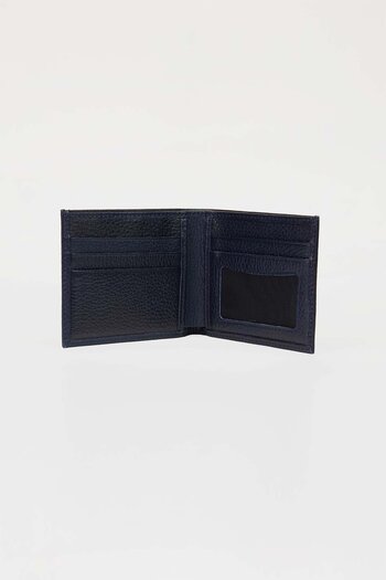 Tudors Genuine Leather Men's Navy Blue Wallet