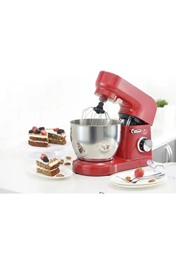 ALSAIF Al Saif 6 - 4.5 Liter Stainless Steel Mini Mixer Stand, 1000 Watts Power, 6 Speed Control - E02231