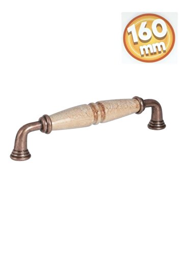 Porcellana Perla (16 CM) - Porselen Metal Mobilya Kulp Kulb Dolap Çekmece Mutfak Banyo Kulpu Kulbu Inci160mm-stk9155
