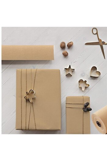roco paper ورق تغليف كرافت رول - DIY مع باقة زهور، 80 جرام، 50 سم × 10 م لتغليف الهدايا