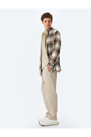 Koton Jogger Ribbed Trousers with Lace-Up Waist Pocket Detail