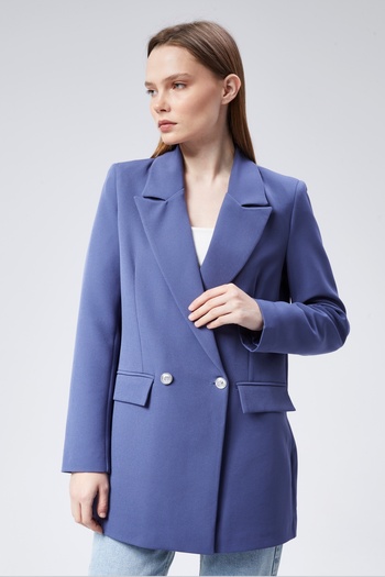 Bolivente Jachetă blazer țesută supradimensionată